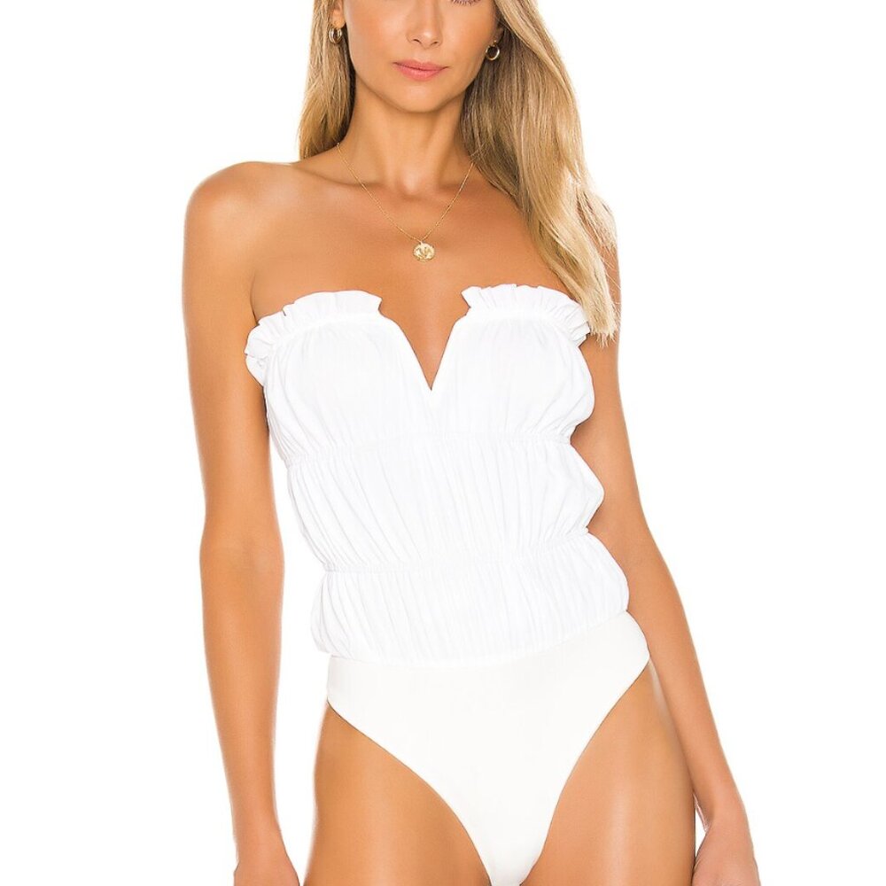 Majorelle Effie Bodysuit in White